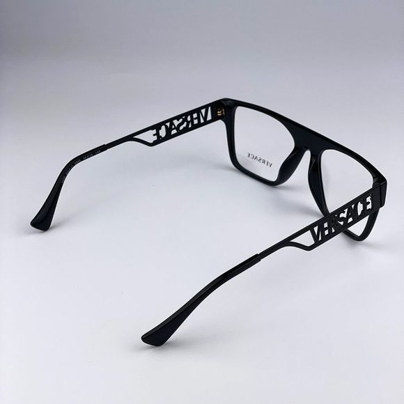 Versace VE3326U 5380 Eyeglasses Black Frame Logo Square Men - Picture 6 of 10